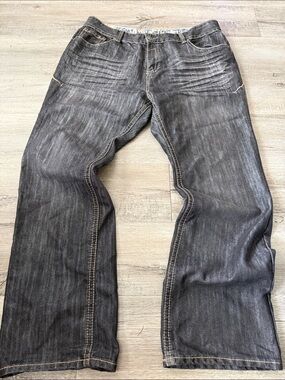 Relaxed Fit Men's Grey Washed Jeans